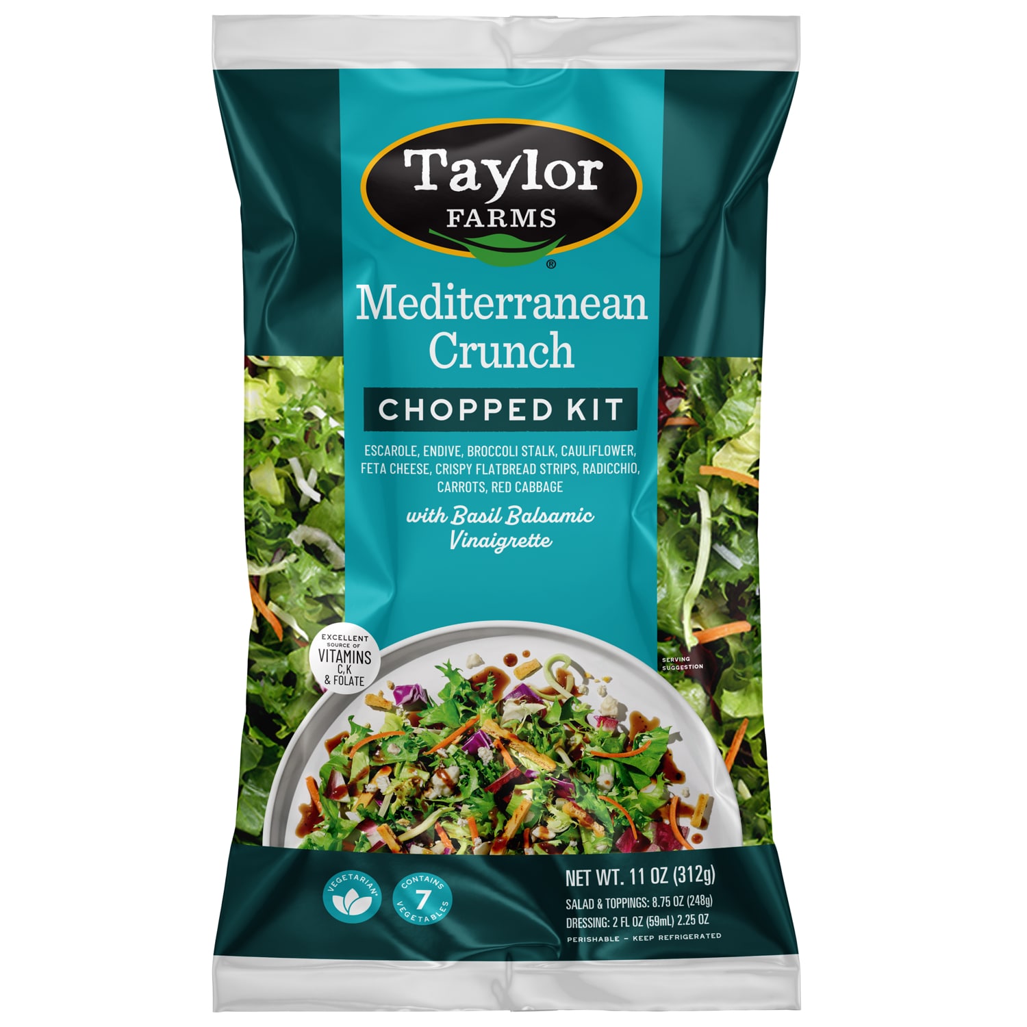 Taylor Farms Chopped Salad Kit, Mediterranean Crunch
