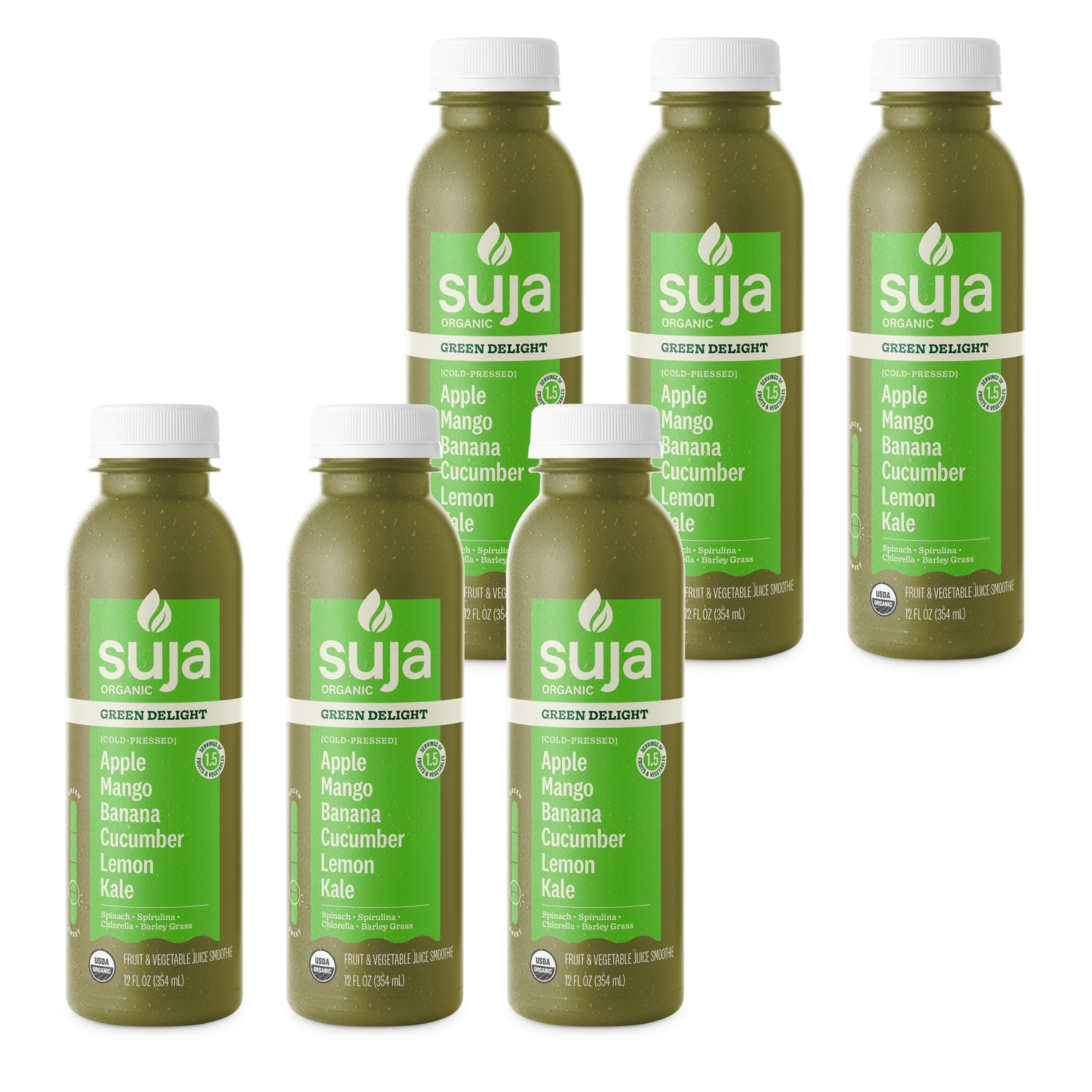 Suja Organic Cold Pressed Juice, Green Delight, Plastic Bottles