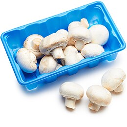 White Button Mushrooms, Packaged