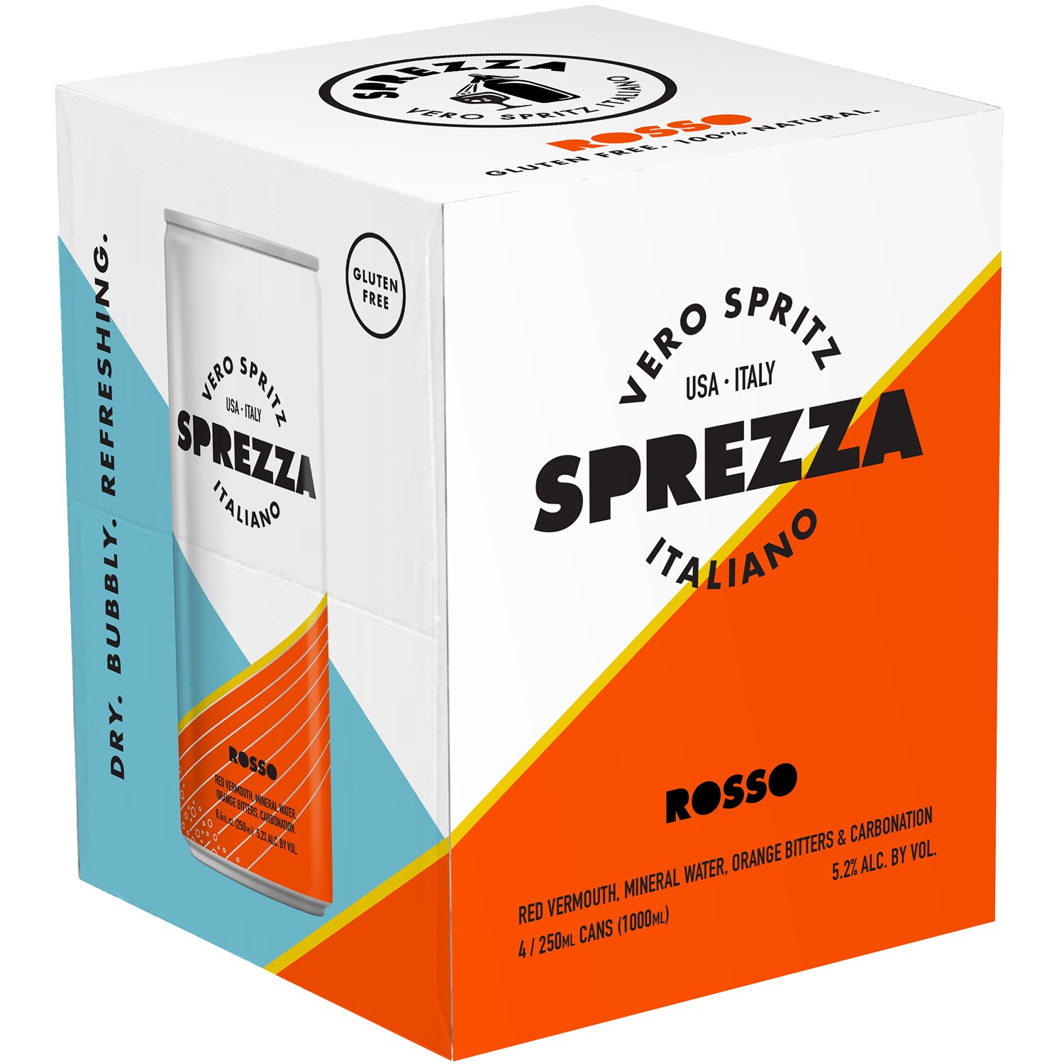 Sprezza Vero Spritz Italiano, Rosso, Cans
