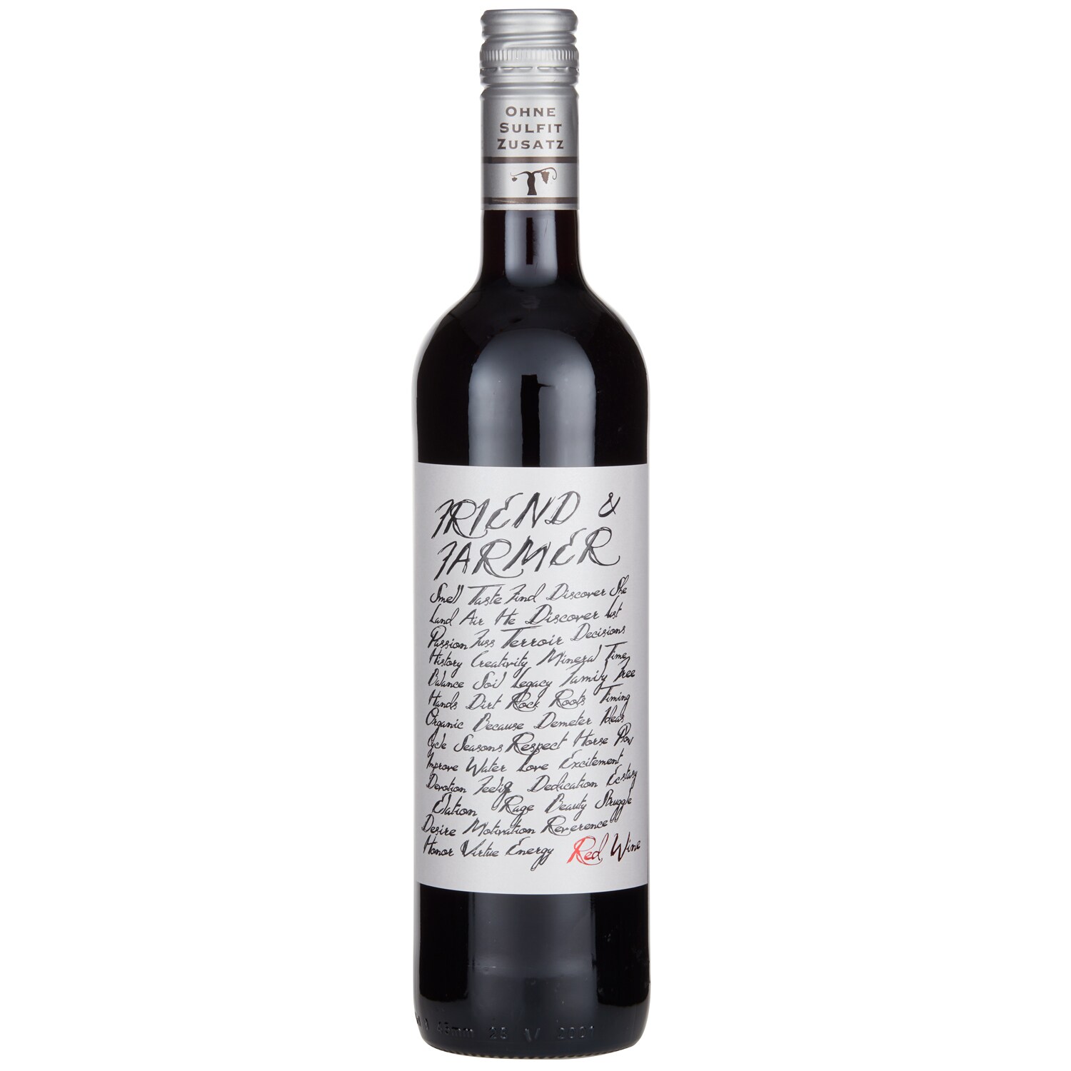 Friend & Farmer Biodynamic Red Wine, No Added Sulfites