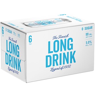The Finnish Long Drink ZERO Cocktail, Cans