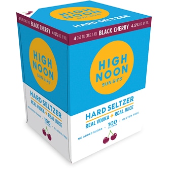 High Noon Hard Seltzer, Black Cherry, Cans