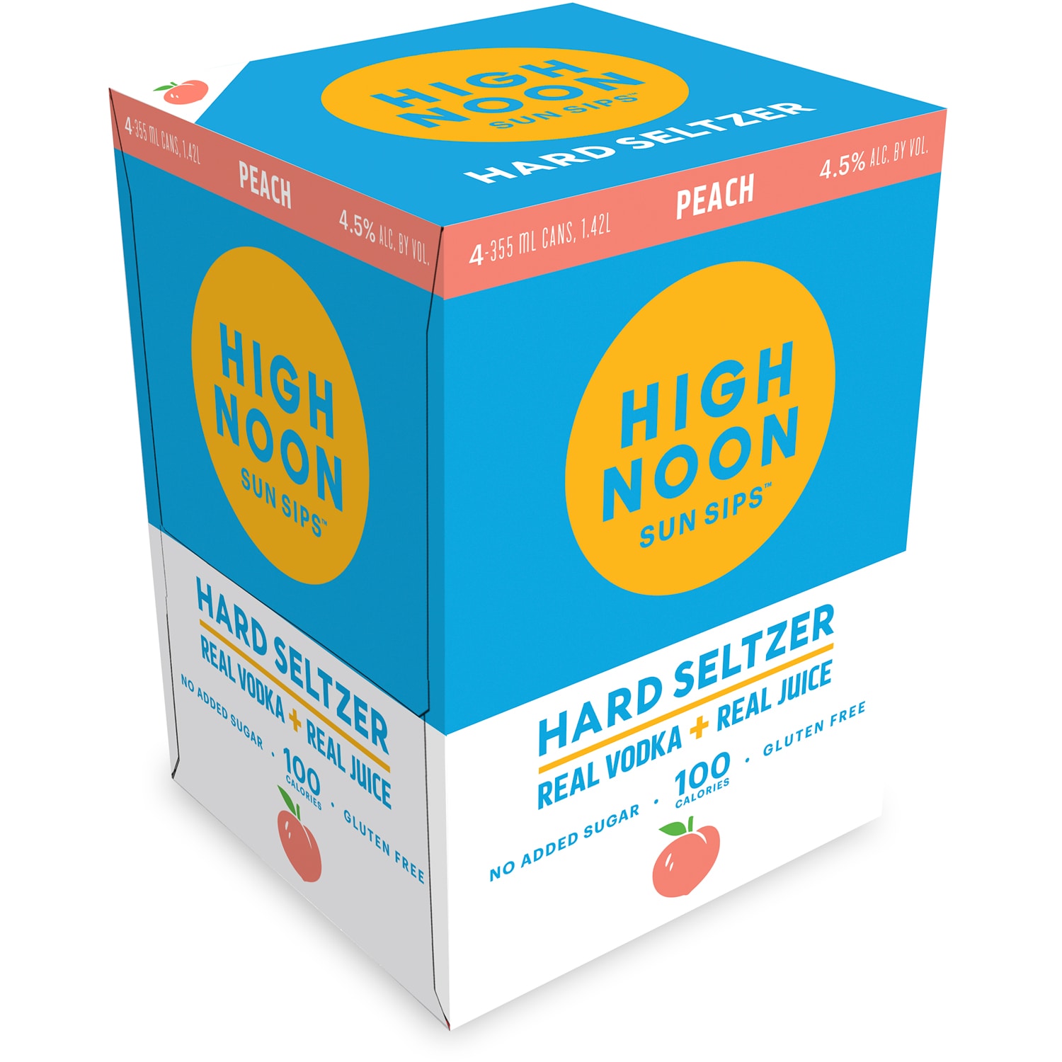 High Noon Hard Seltzer, Peach, Cans