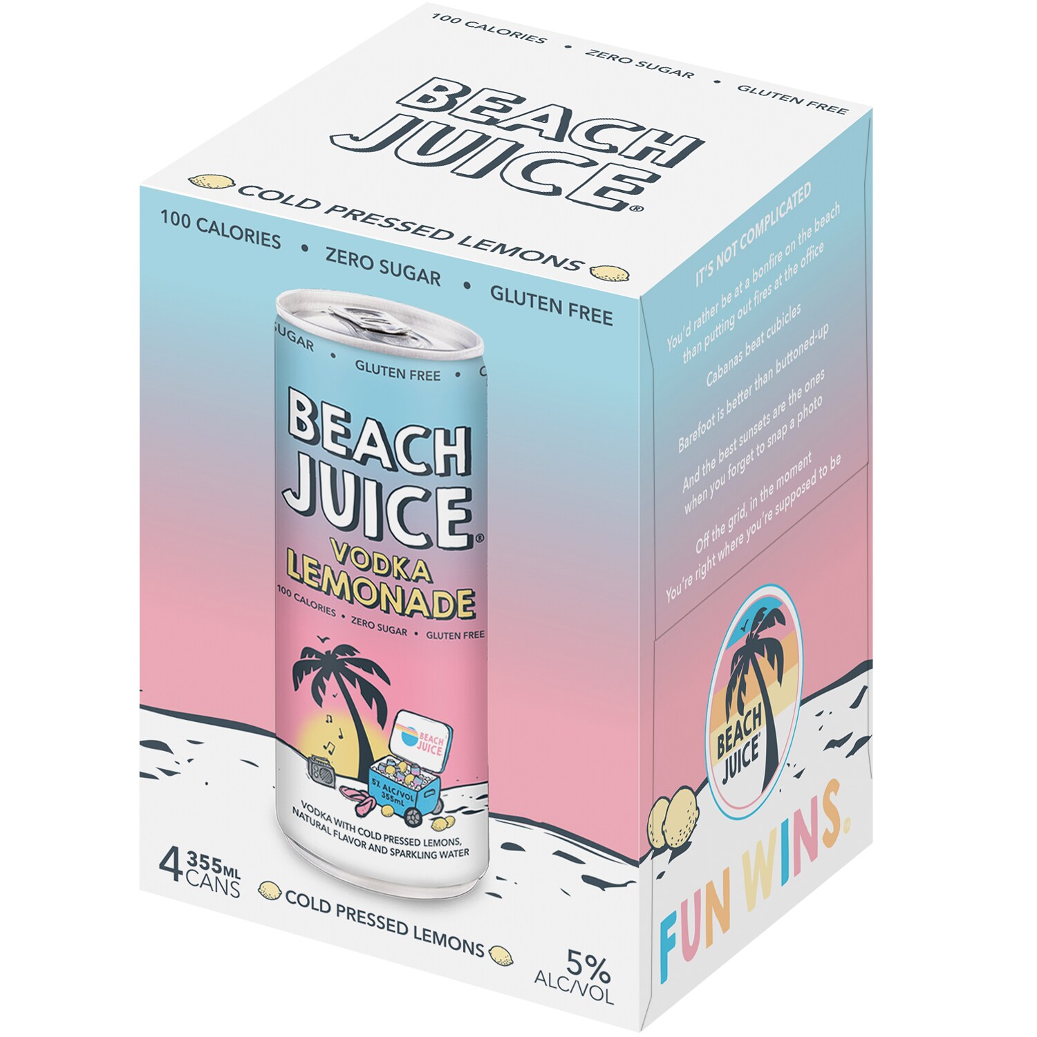 Beach Juice Vodka Lemonade, Cans