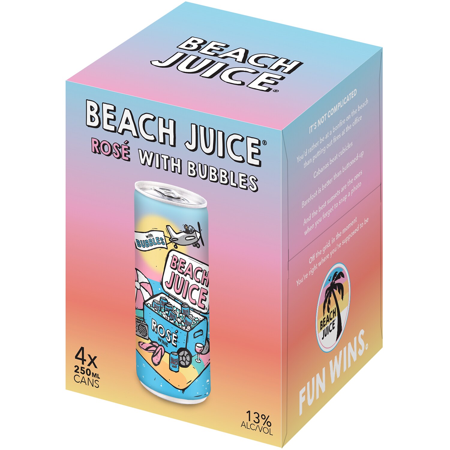Beach Juice Rosé with Bubbles, Cans