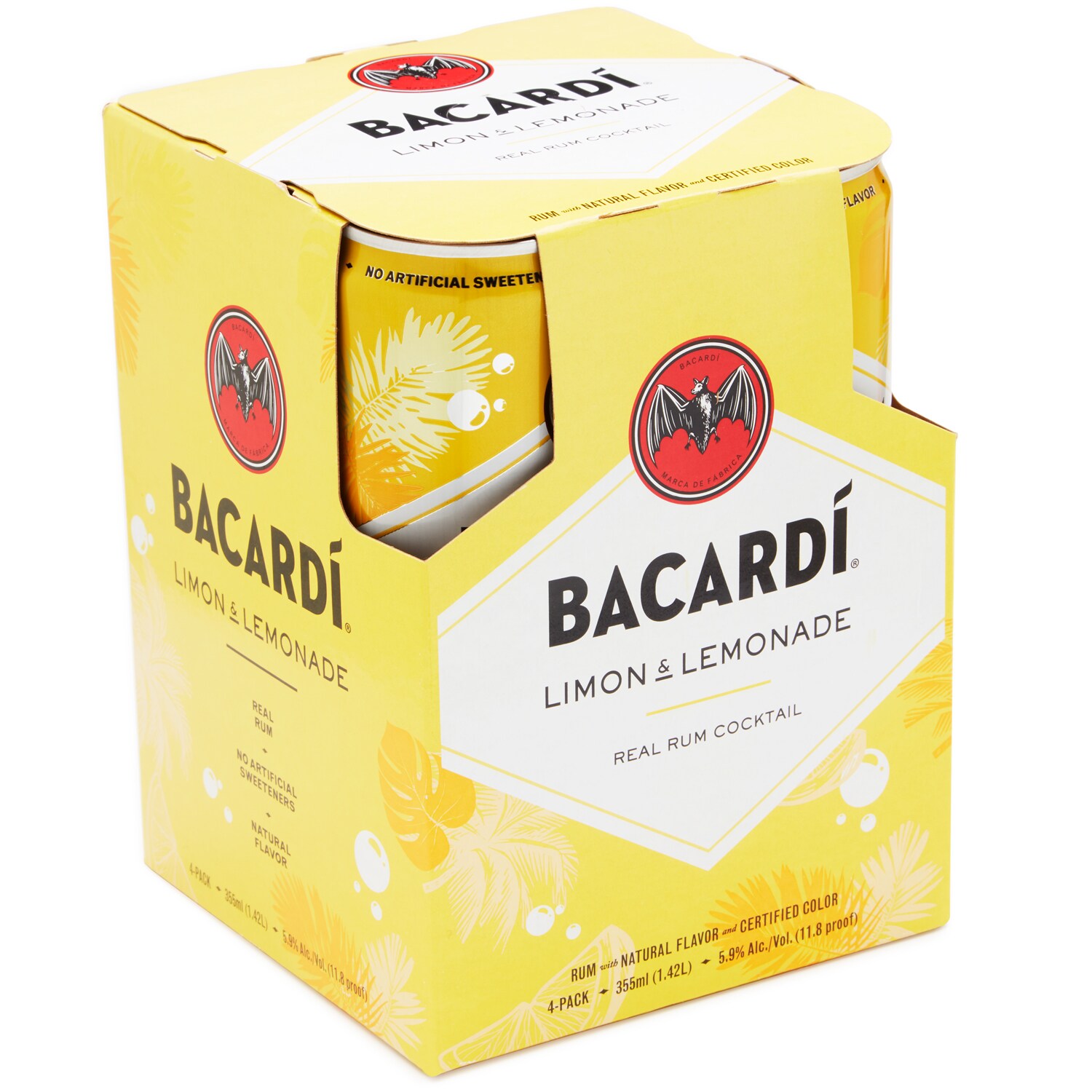 Bacardí Limon & Lemonade Rum Cocktail, Cans