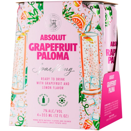 Absolut Grapefruit Paloma Sparkling Cocktail, Cans