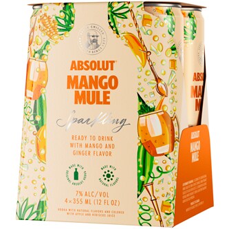 Absolut Mango Mule Sparkling Cocktail, Cans