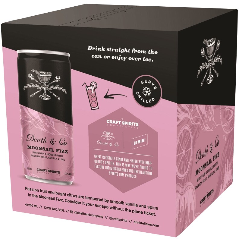 Death & Co. Moonsail Fizz Cocktail, Cans