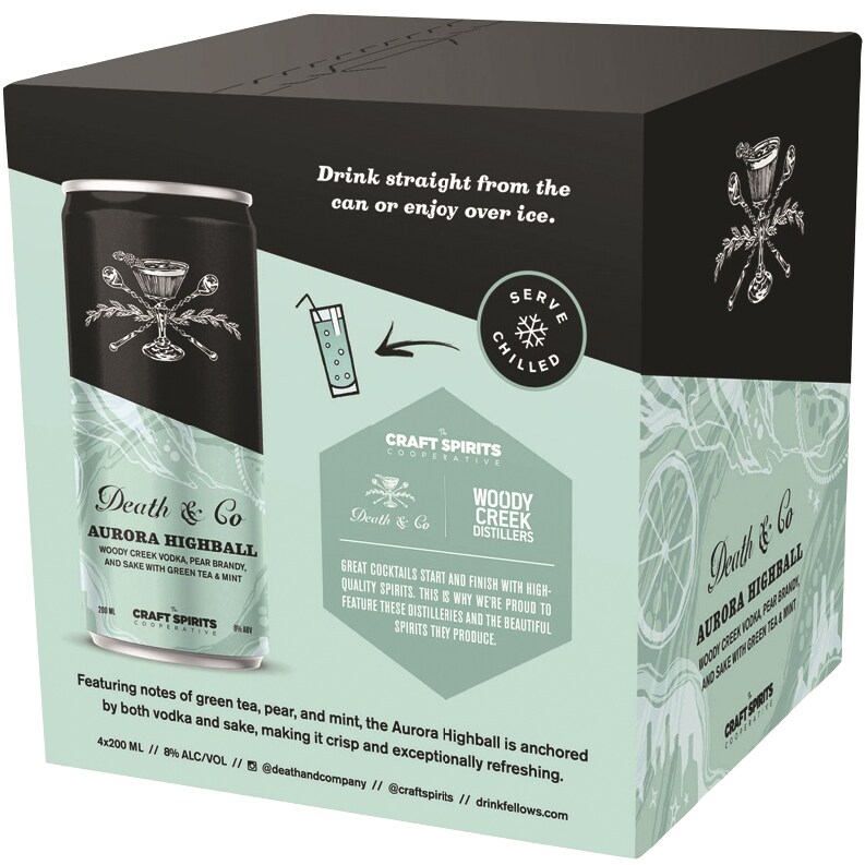 Death & Co. Aurora Highball Cocktail, Cans