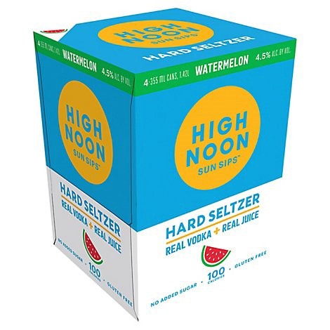 High Noon Hard Seltzer, Watermelon, Cans