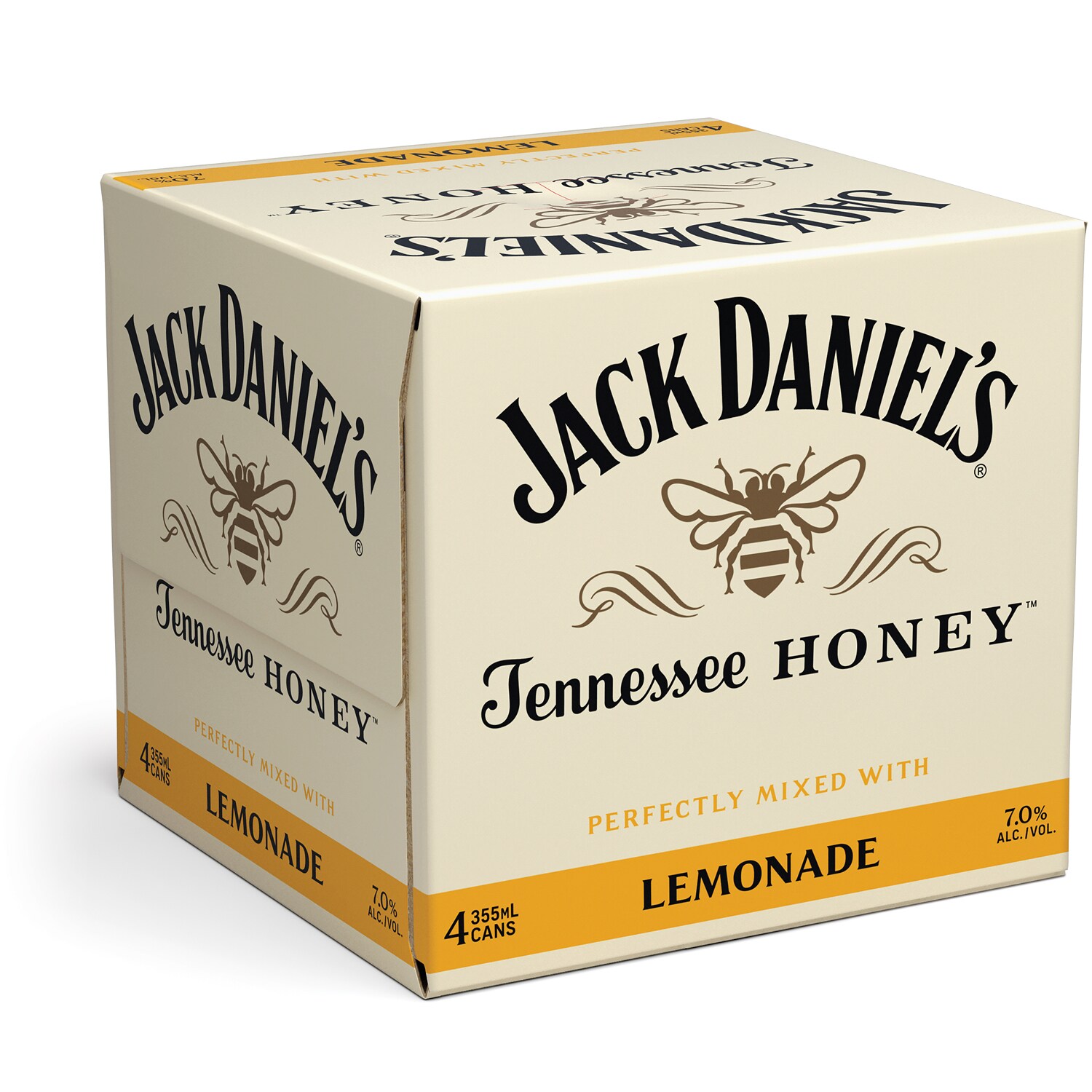 Jack Daniel's Old No. 7 Tennessee Whiskey Honey & Lemonade Cocktail, Cans