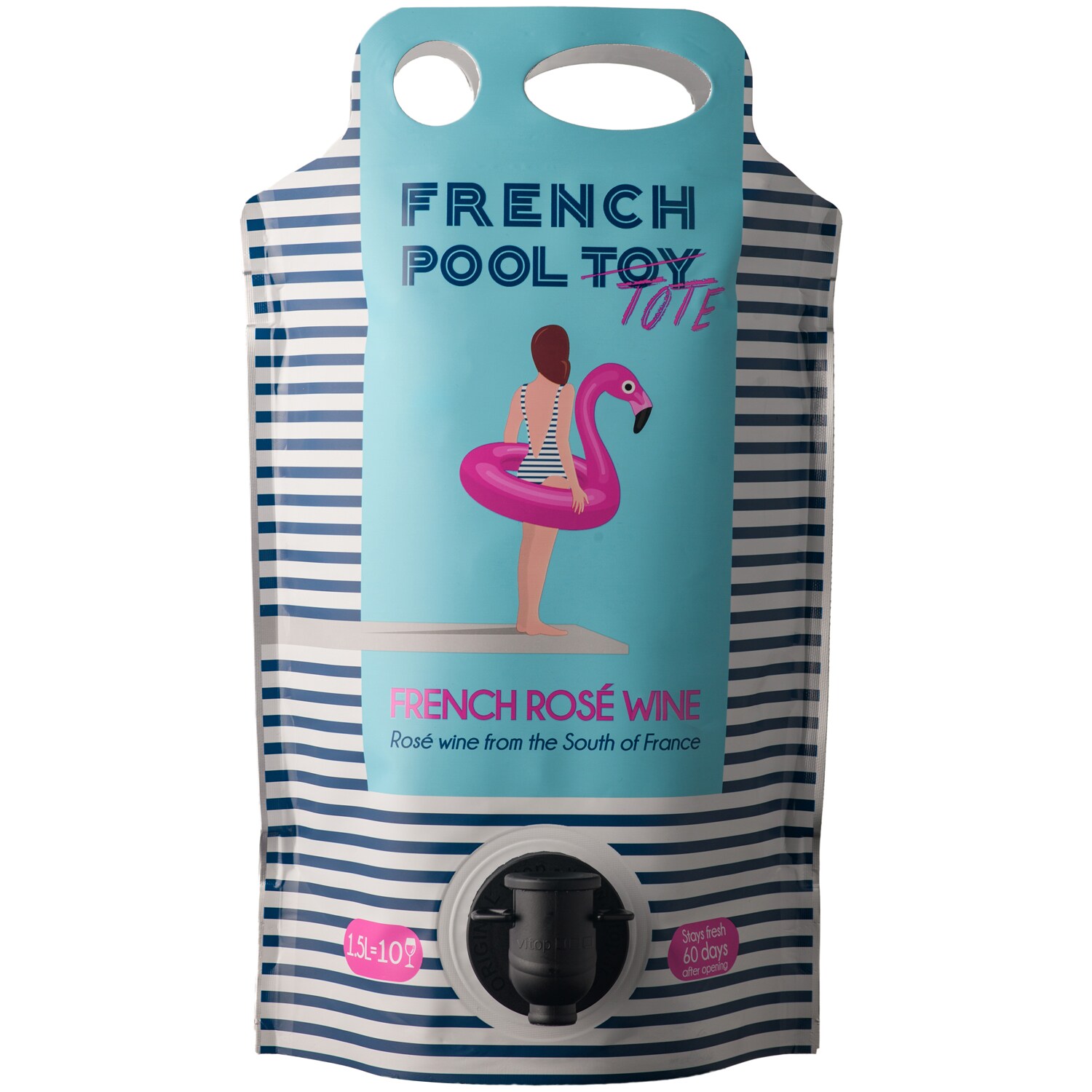 French Pool Tote French Rosé Wine, Pouch