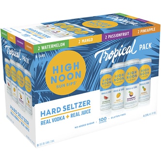 High Noon Hard Seltzer Tropical Variety Pack, Cans