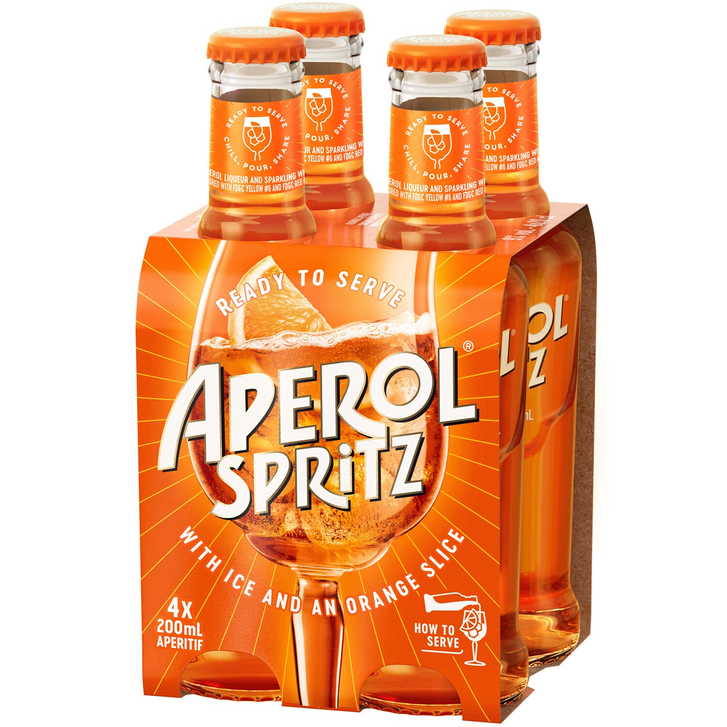 Aperol Spritz Cocktail, Glass Bottles