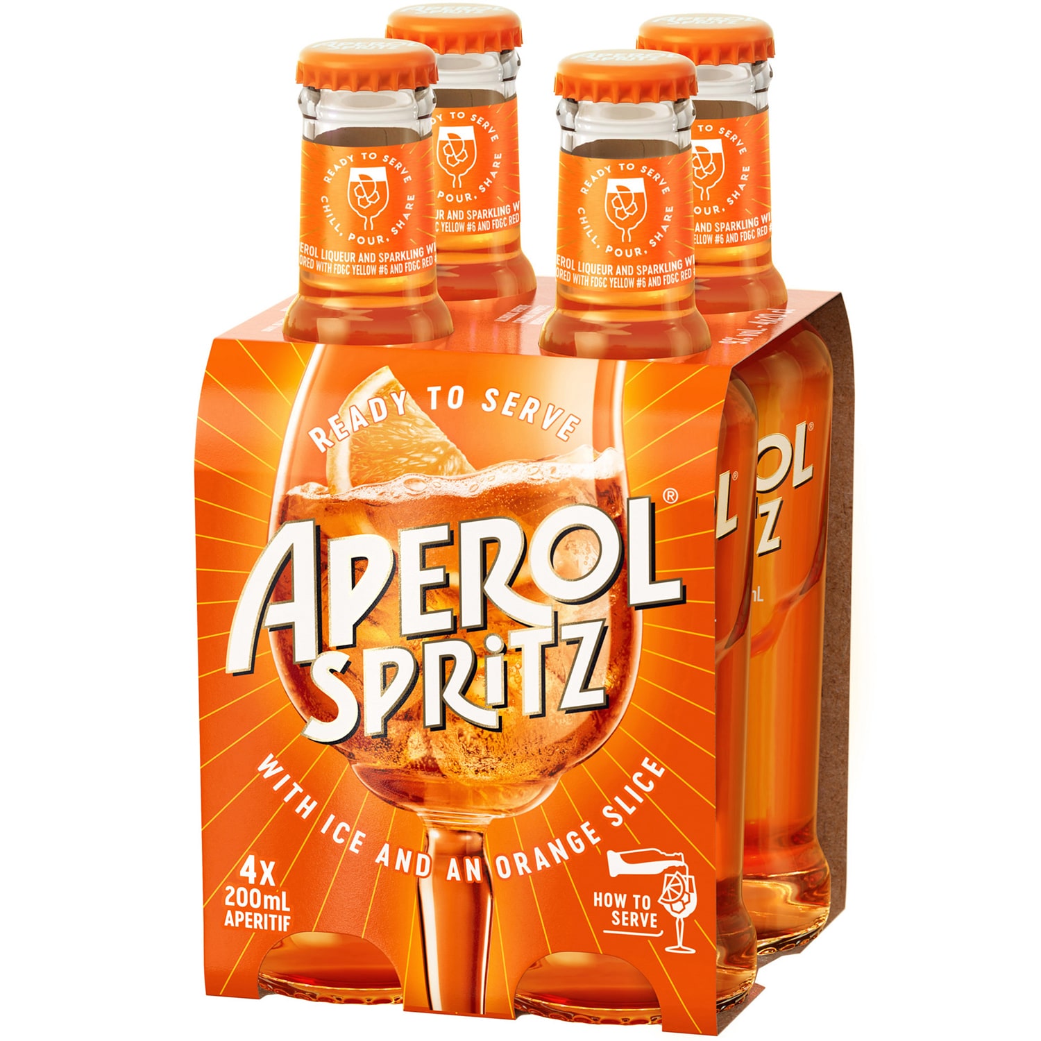 Aperol Spritz Cocktail, Glass Bottles