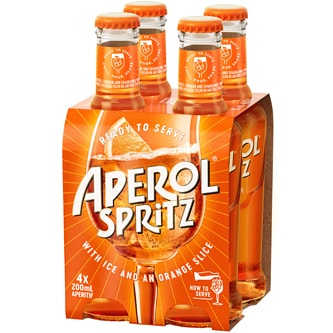 Aperol Spritz Cocktail, Glass Bottles