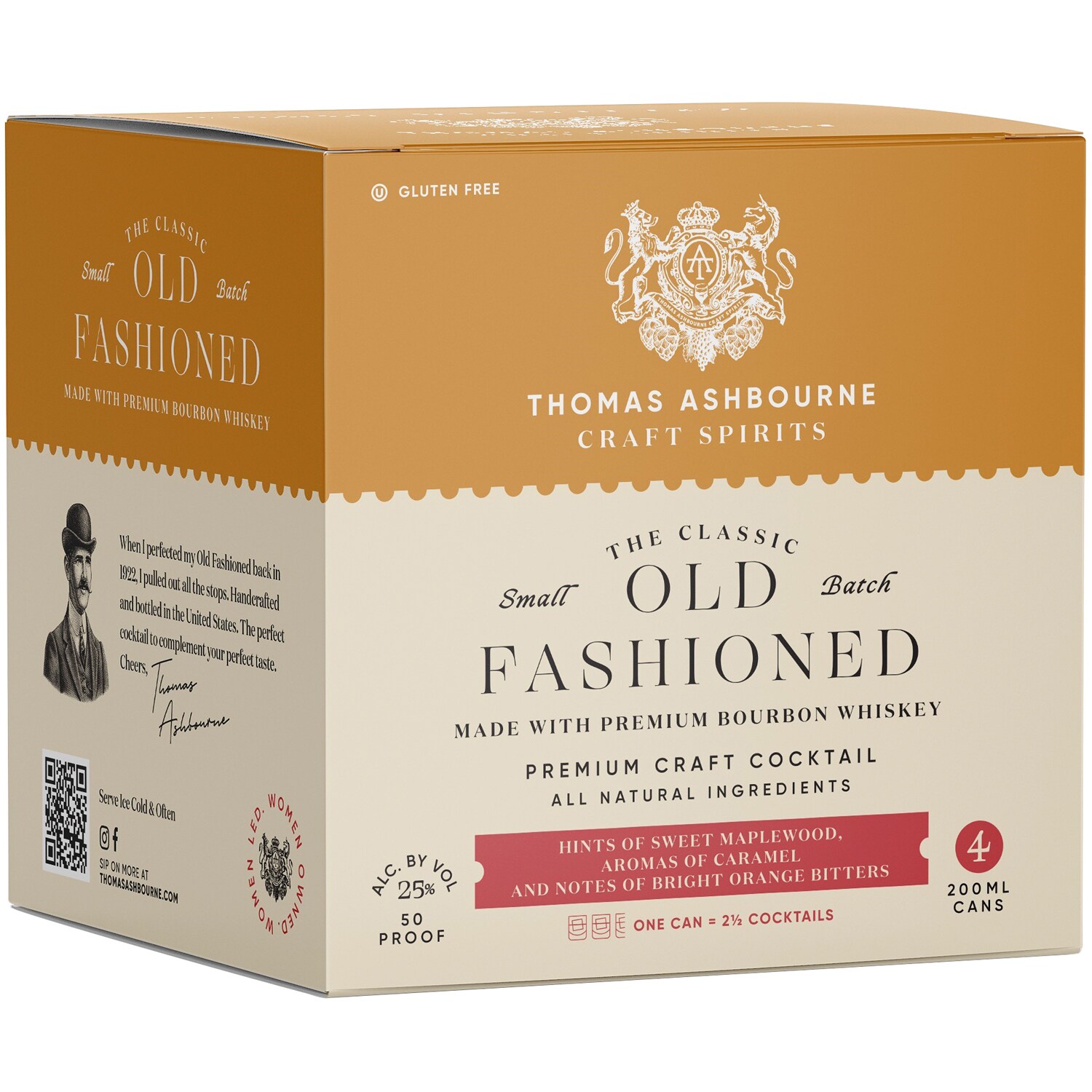 Thomas Ashbourne The Classic Old Fashioned Cocktail, Cans