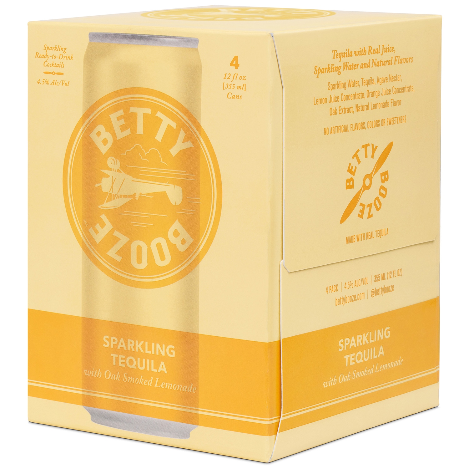 Betty Booze Sparkling Tequila with Oak Smoked Lemonade, Cans