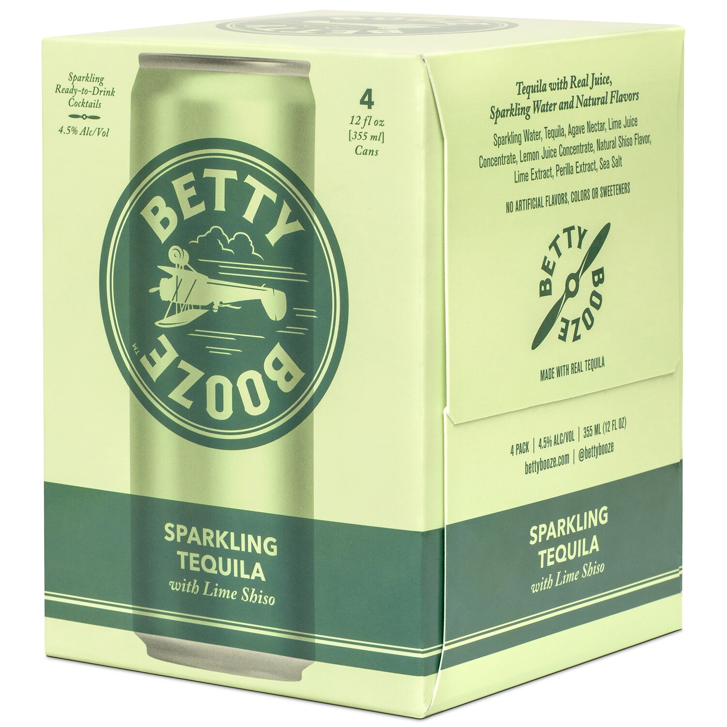 Betty Booze Sparkling Tequila Lime Shiso, Cans