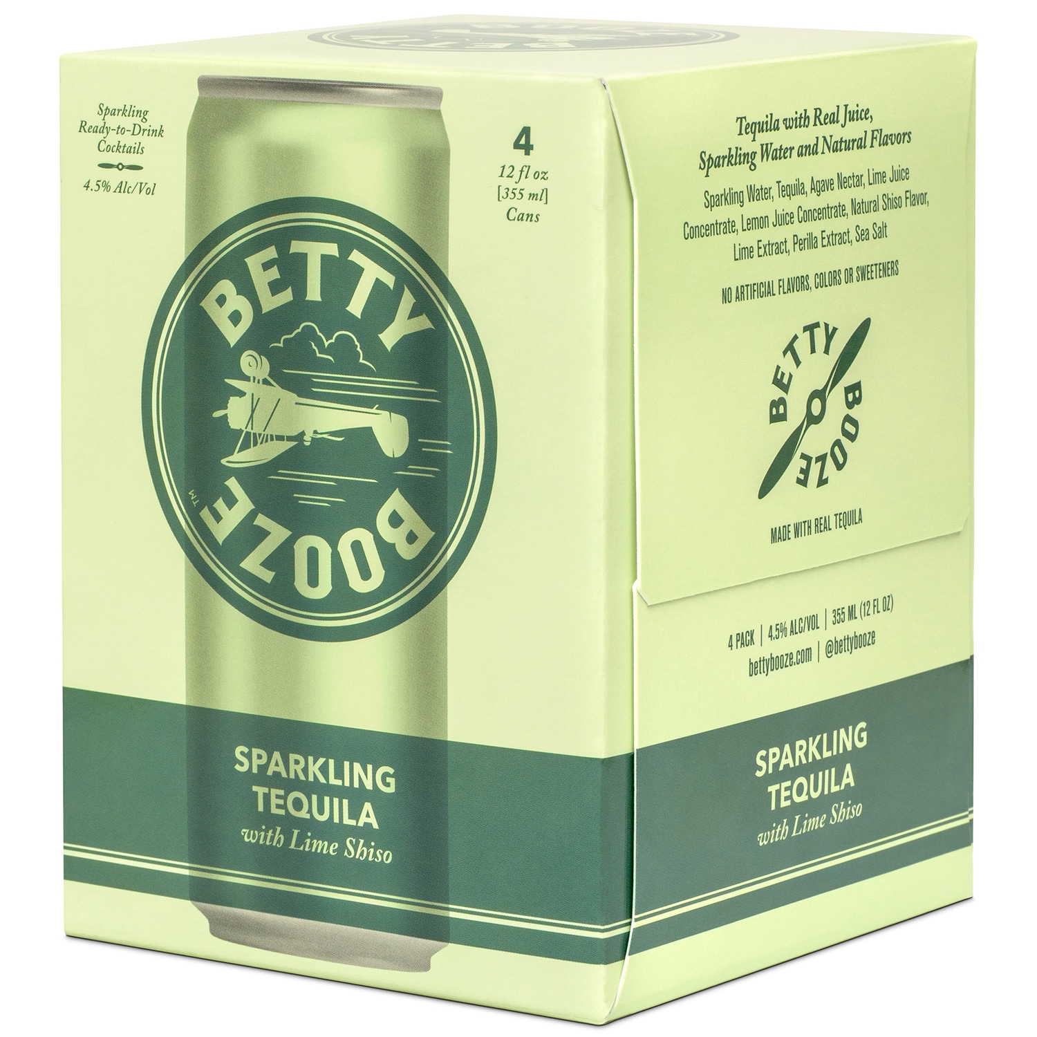 Betty Booze Sparkling Tequila Lime Shiso, Cans