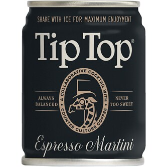 Tip Top Espresso Martini Cocktail, Can