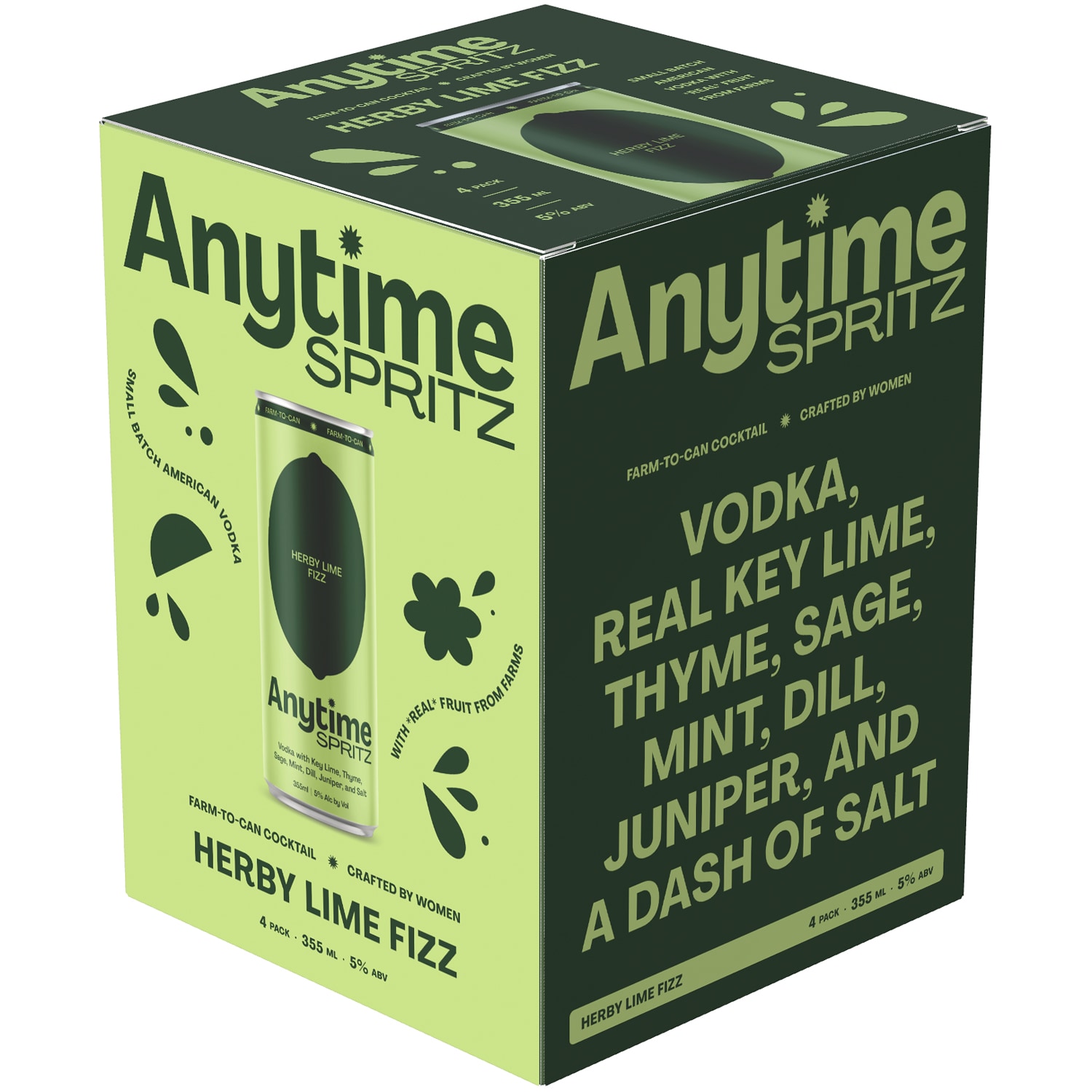 Anytime Spritz Herby Lime Fizz, Cans