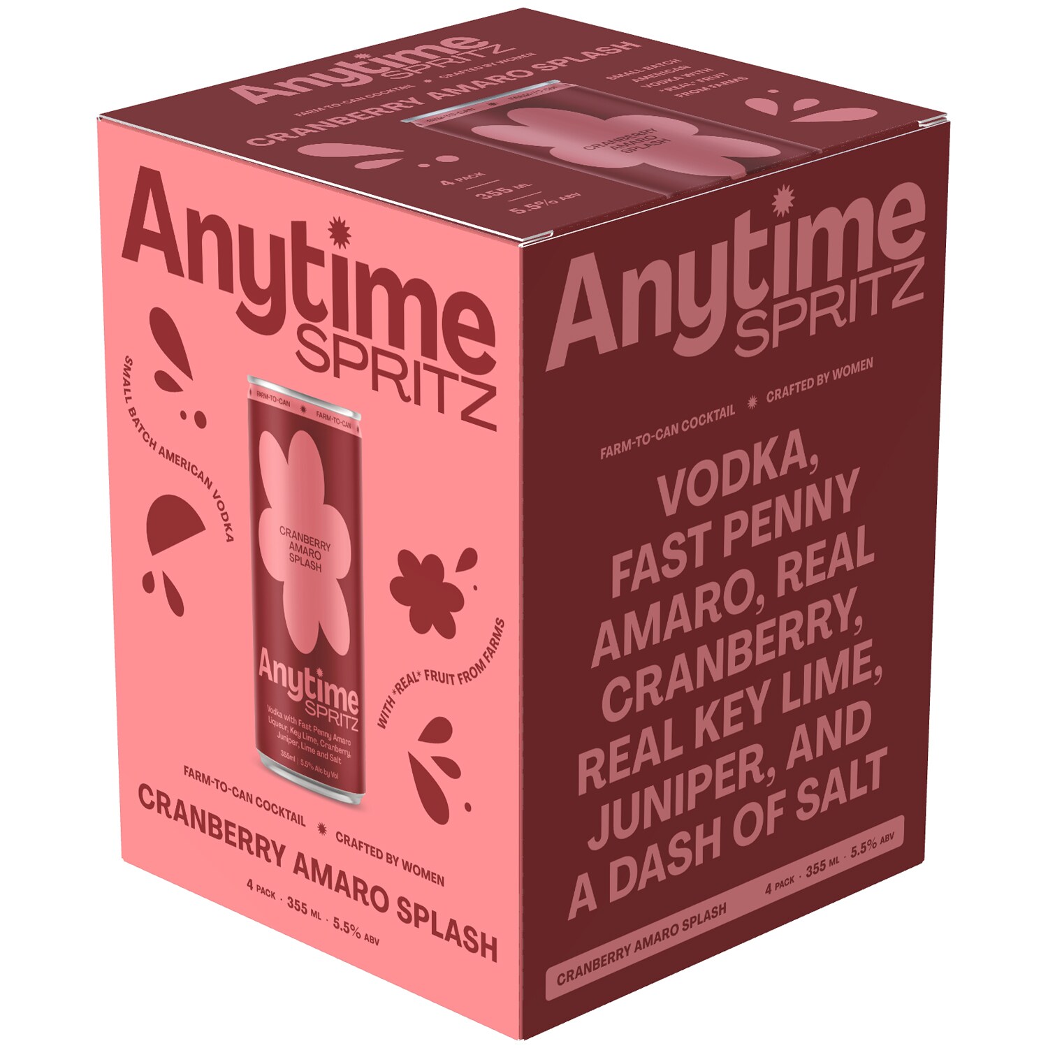Anytime Spritz Cranberry Amaro Splash, Cans