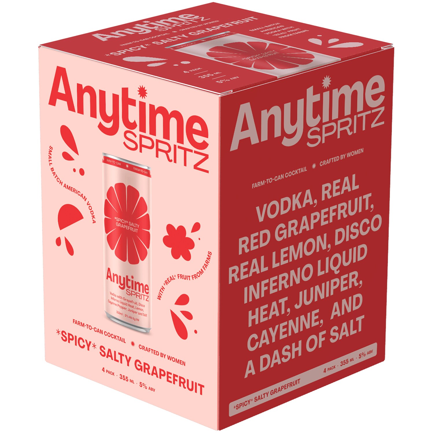 Anytime Spritz Spicy Salty Grapefruit, Cans