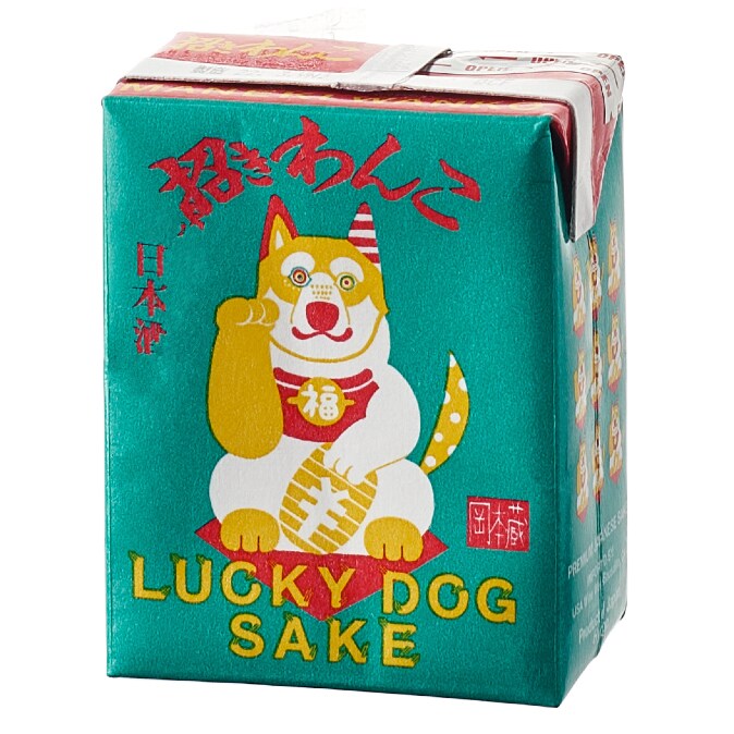 Lucky Dog "Maneki Wanko" Juice Box Sake