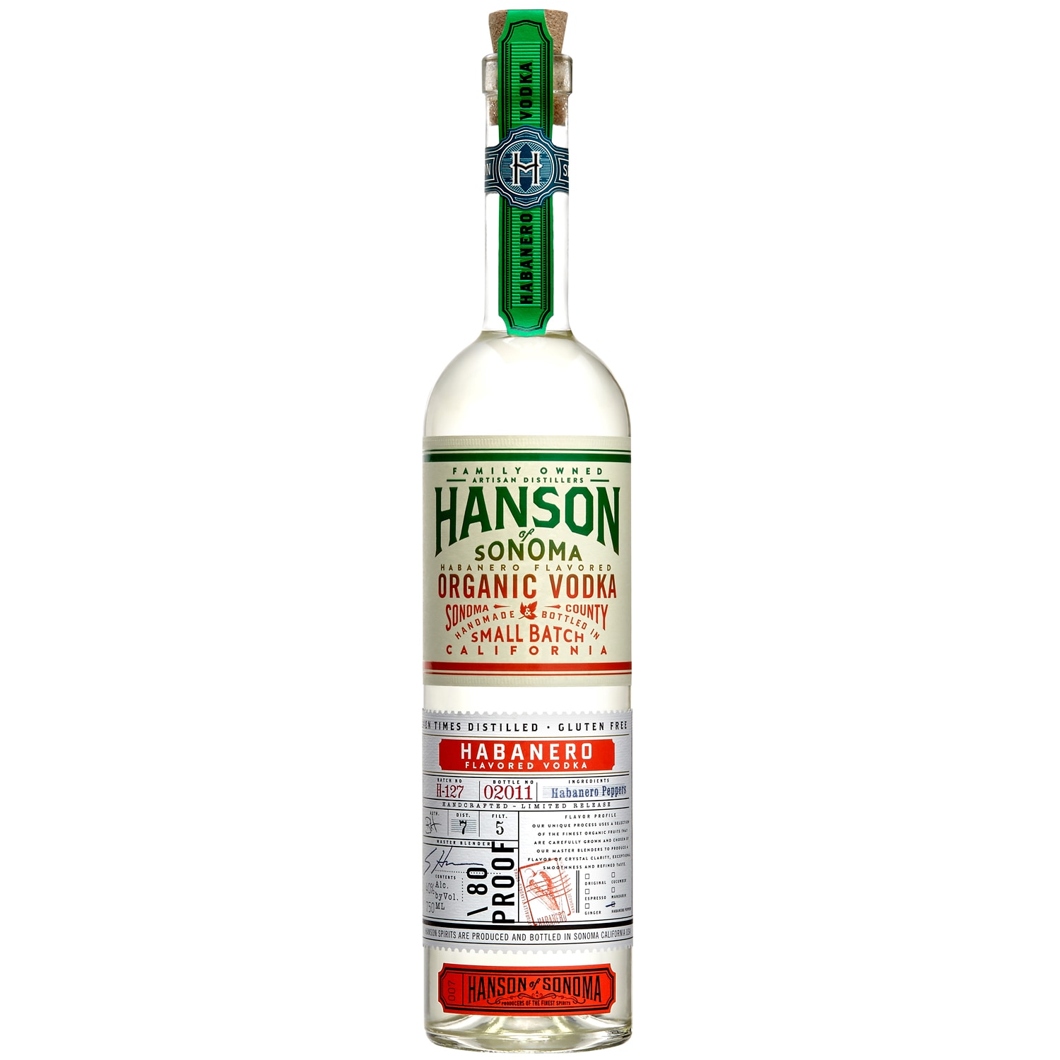 Hanson of Sonoma Habanero Organic Vodka